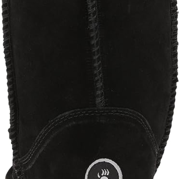 BEARPAW Eva Short Toddler Girls Black II Leather Suede Boots Size 11 Pull On - Picture 5 of 7